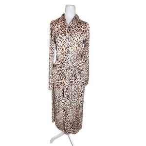 Banana Republic Tan and Brown Long Sleeve Maxi Dress